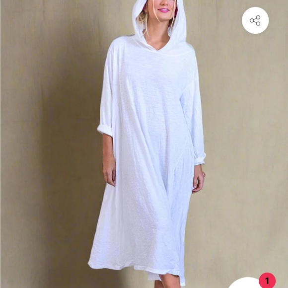 Magnolia Pearl Classic White Hoodie Dress, NWT - Picture 11 of 12